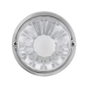Dual Function Glass Watermelon Flush Mount Kit With LED Bulb - White LED/Clear Lens