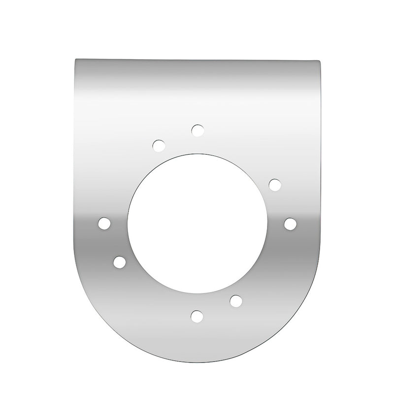 UP-20461  90 degree Stainless Light Bracket With Single 3" Light Cutout Light Gray