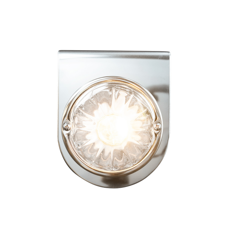 Glass Watermelon Light With Stainless Steel Light Bracket Kit-Clear Lens