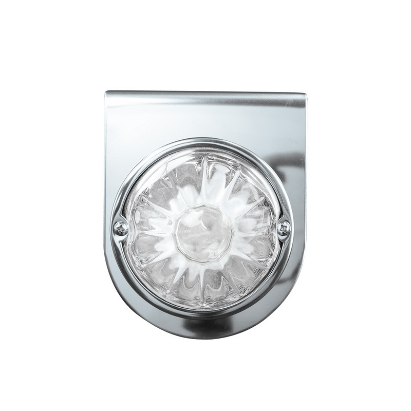 Glass Watermelon Light With Stainless Steel Light Bracket Kit-Clear Lens