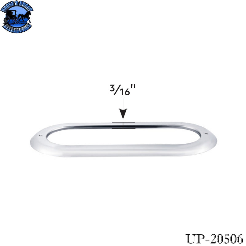 UP-20506 Stainless Steel Light Bezel For 6" Oval Grommet Mounted Light