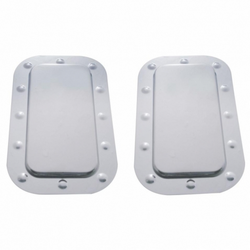 UP-20563 Kenworth Stainless Vent Door Cover And Dimpled Trim Set