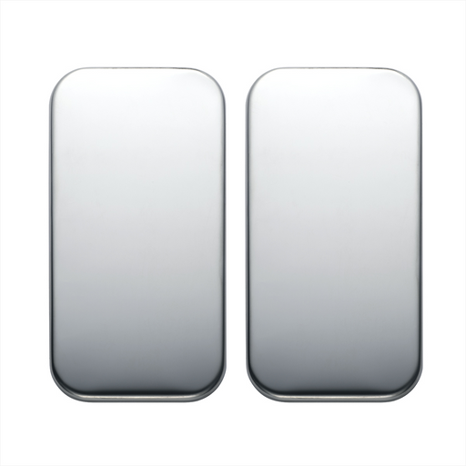 UP-20570 Freightliner Stainless Vent Door Cover - Plain (Card of 2)