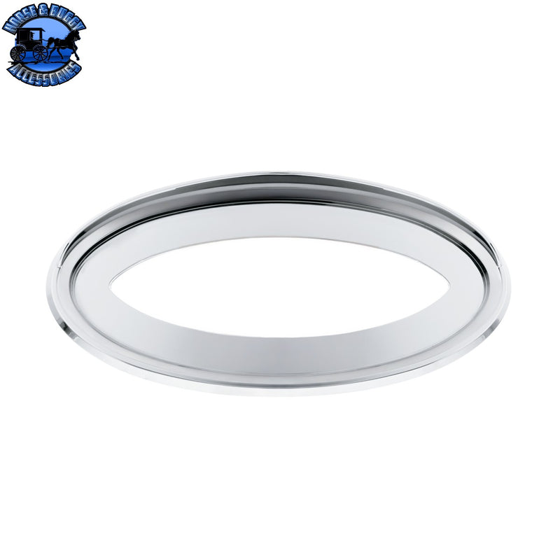 Chrome Bezel With Visor For 7-7/8" X 3-1/4" Peterbilt Emblem