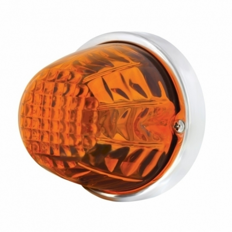 Crystal Large Glass Marker Light - Dark Amber