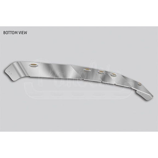 #10011782  SUNVISOR, KW W990 MID ROOF, 12" DEEP W/ (5) M5 AMBER LED, OE REPLACEMENT Kenworth visor Light Gray