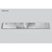 #10011782  SUNVISOR, KW W990 MID ROOF, 12" DEEP W/ (5) M5 AMBER LED, OE REPLACEMENT Kenworth visor Light Gray