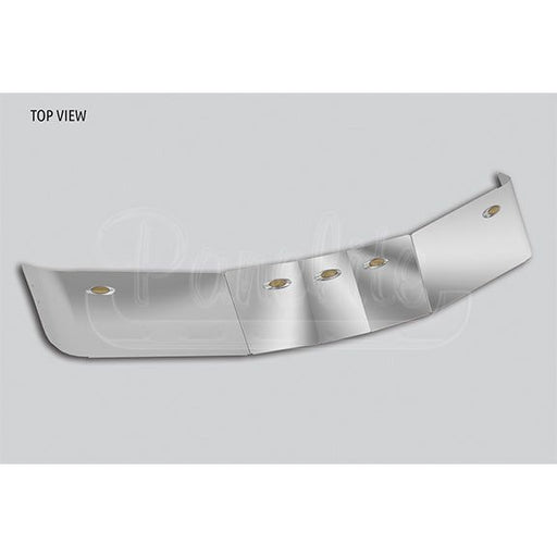 #10011782  SUNVISOR, KW W990 MID ROOF, 12" DEEP W/ (5) M5 AMBER LED, OE REPLACEMENT Kenworth visor Light Gray