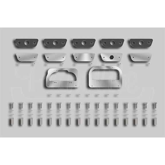 10011788 INSTALL KIT - SUNVISOR, KW T680/880/W990 MID ROOF, W/O OE VISOR Kenworth visor Gray