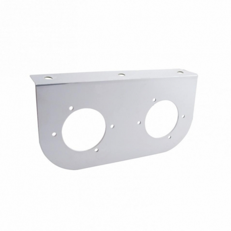 Stainless Light Bracket With Two 3" Light Cutouts