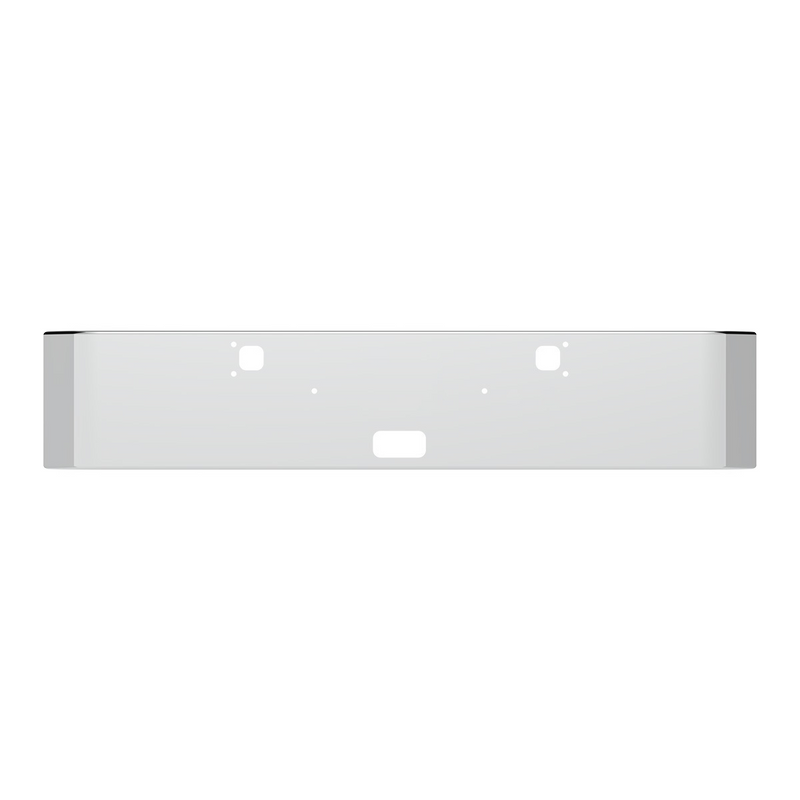 UP-20841 SS Clad Aluminum Bumper For 1982-2024 Kenworth W900 - Curved Ends