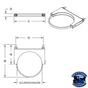 7" Stainless U-Bolt Exhaust Clamp Black