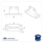 Stainless Straight Exhaust Bracket For Peterbilt 359/379 #21300 Black