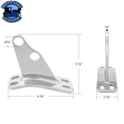 UP-21320 Stainless Steel Competition Series Angled Exhaust Bracket For Peterbilt EXHAUST BRACKET Gray