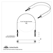 304 Stainless Steel Air Tank Straps For 8-1/4" Round Air Tank (Card of 2) #21340 Black