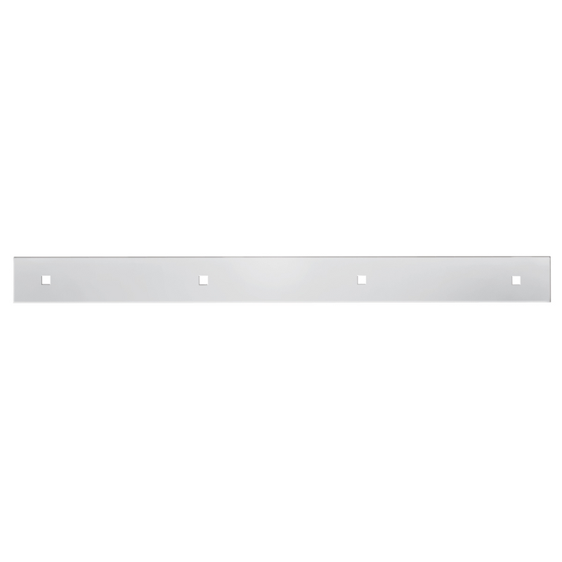 UP-21432 2" X 24" 430 Stainless Steel Top Mud Flap Plate - Bolt Thru