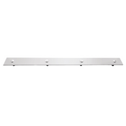 UP-21432 2" X 24" 430 Stainless Steel Top Mud Flap Plate - Bolt Thru
