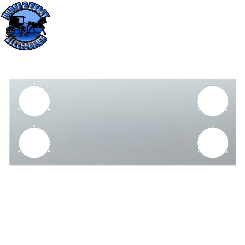 33-3/4" Stainless Steel Rear Center Light Panel With Four 4" Light Cutouts (No LP Holes) REAR LIGHT PANEL Gray