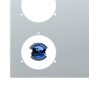 33-3/4" Stainless Steel Rear Center Light Panel With Four 4" Light Cutouts (No LP Holes) REAR LIGHT PANEL Gray