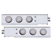 UP-22302 2" Bolt Pattern Stainless Spring Loaded Light Bar With Six 4" Light Cutouts mudflap Light Gray