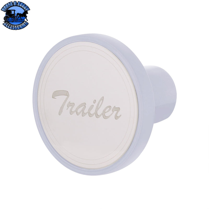 Aluminum Screw-On Air Valve Knob With Stainless Plaque (Choose Etched Tractor or Trailer) (Choose Color)
