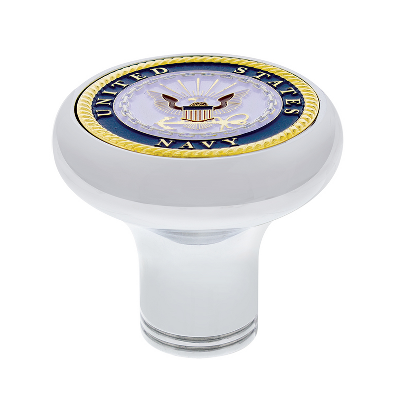 Deluxe Military Medallion Air Valve Knobs - Navy