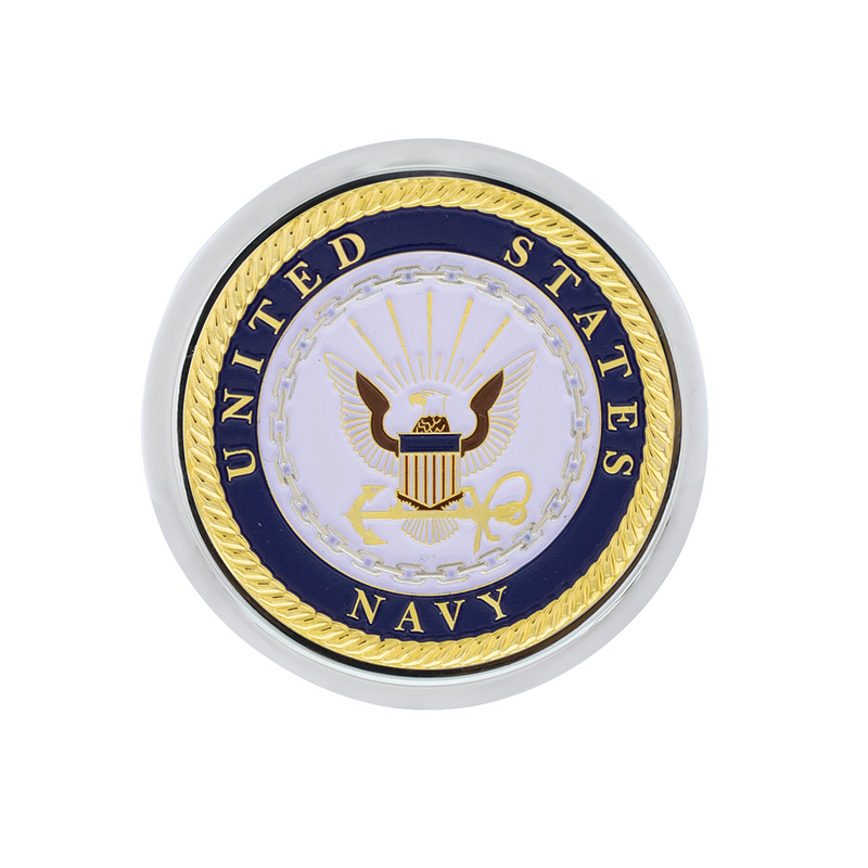 Deluxe Military Medallion Air Valve Knobs - Navy