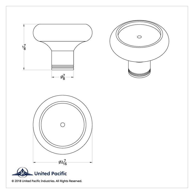 Deluxe Military Medallion Air Valve Knobs - Navy