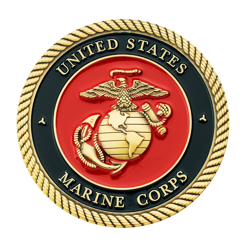 UP-22977 1-3/4" U.S. Military Adhesive Metal Medallion - Marine Corps