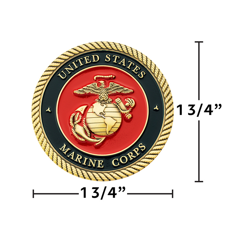UP-22977 1-3/4" U.S. Military Adhesive Metal Medallion - Marine Corps