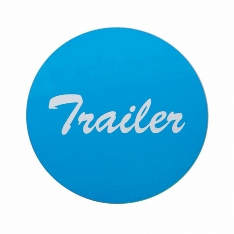 "Trailer" Aluminum Air Valve Knob Sticker Only - Blue