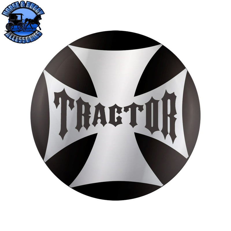 UP-23222-2K "Tractor" Maltese Cross Air Valve Knob Sticker Only - Black Dark Slate Gray