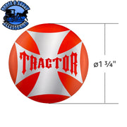 UP-23222-2O "Tractor" Maltese Cross Air Valve Knob Candy Color Sticker - Cadmium Orange Firebrick