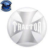UP-23222-2W "Tractor" Maltese Cross Air Valve Knob Candy Color Sticker - Pearl White Light Gray