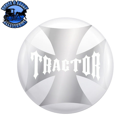UP-23222-2W "Tractor" Maltese Cross Air Valve Knob Candy Color Sticker - Pearl White Light Gray