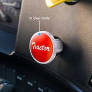 "Tractor" Glossy Air Valve Knob Candy Color Sticker -Cadmium Orange