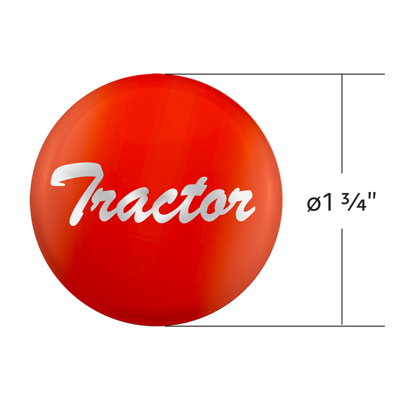 "Tractor" Glossy Air Valve Knob Candy Color Sticker -Cadmium Orange
