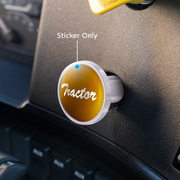 "Tractor" Glossy Air Valve Knob Candy Color Sticker-Pearl White