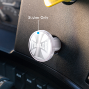 "Trailer" Maltese Cross Air Valve Knob Candy Color Sticker Only- Pearl White