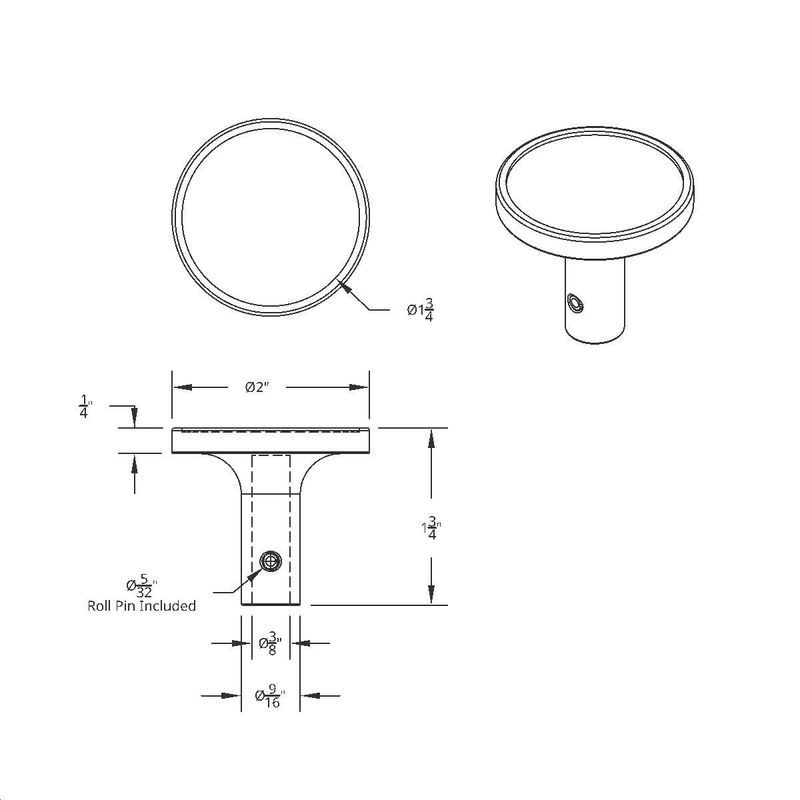 UP-23329 "Emergency" Long Air Valve Knob - Purple Aluminum Sticker