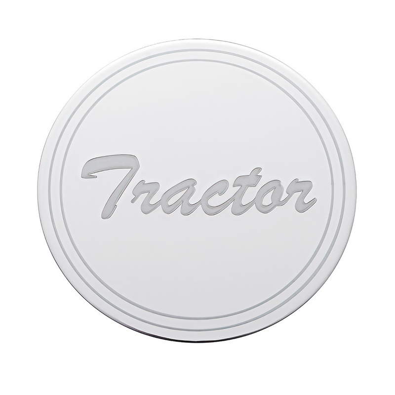 UP-23364-1 "Tractor" Stainless Air Valve Knob Plaque Only - Cursive Script