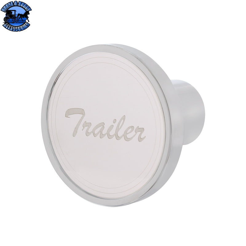 Aluminum Screw-On Air Valve Knob With Stainless Plaque (Choose Etched Tractor or Trailer) (Choose Color)