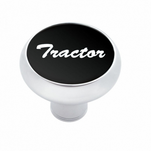 "Tractor" Deluxe Air Valve Knob - Black Aluminum Sticker