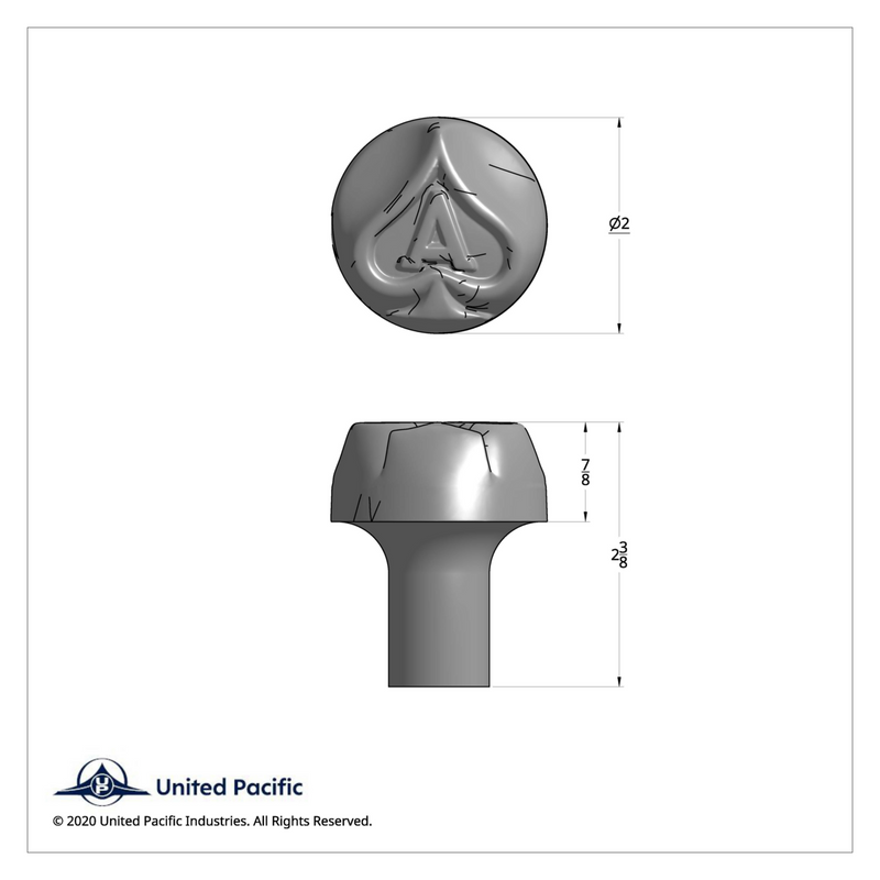 Chrome Ace Of Spades Air Valve Knob