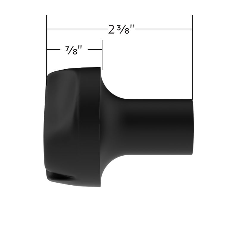 Ace Of Spades Air Valve Knob - Matte Black With Gloss Black Inlay