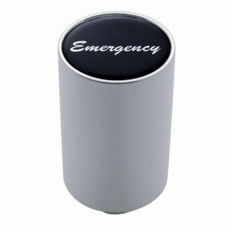 UP-23736 "Emergency" 3" Air Valve Knob - Black Glossy Sticker