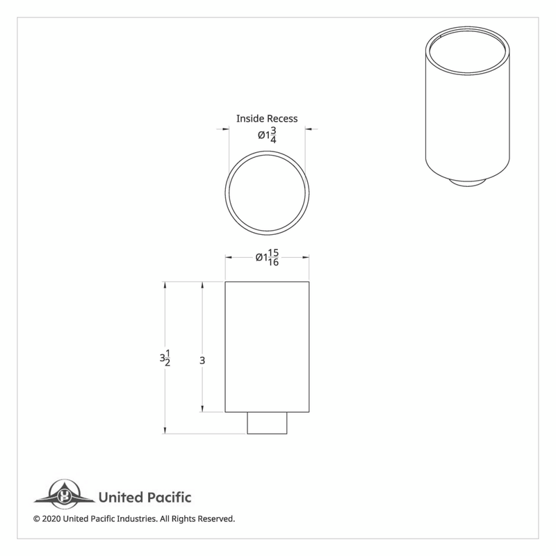 UP-23736 "Emergency" 3" Air Valve Knob - Black Glossy Sticker