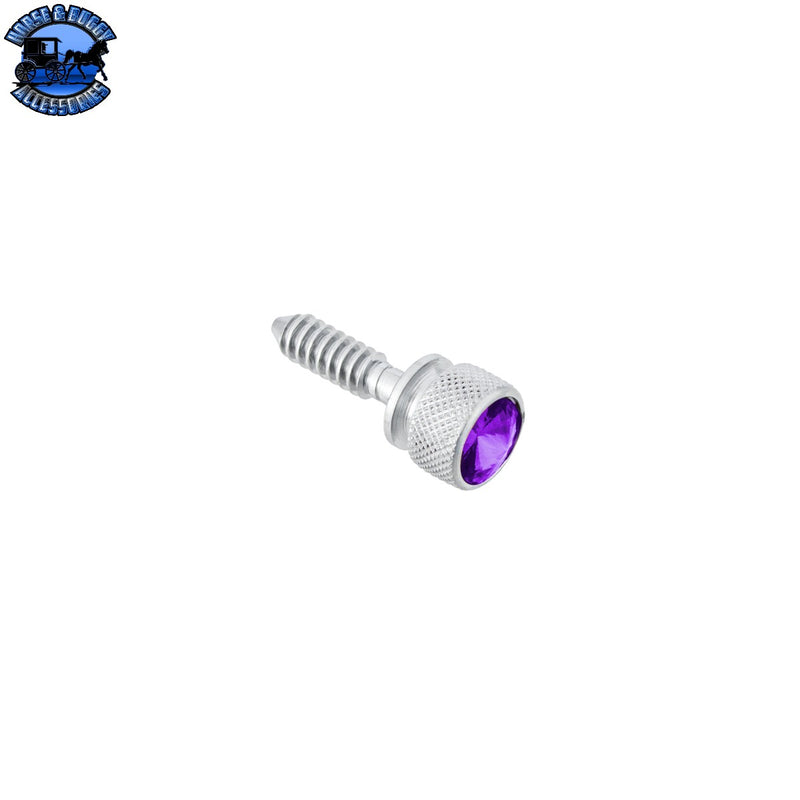 UP-23805 1/4"-20 Knurled Head Dash Screw For Peterbilt - Purple Crystal (14-Pack)