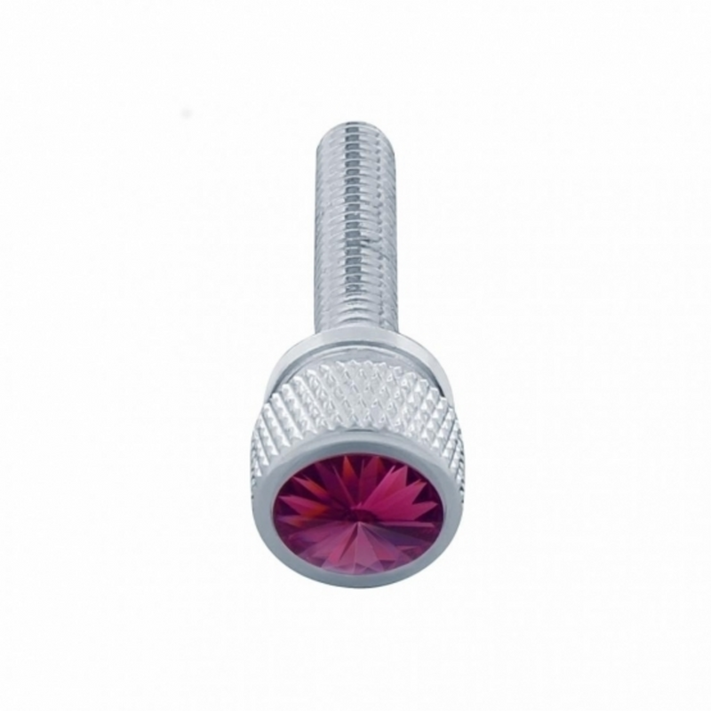 1-3/16" Long M6 Dash Screw With Crystal For Kenworth - Purple Crystal(Bulk)