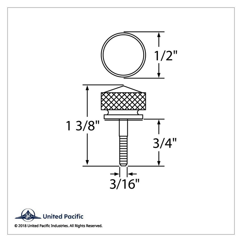Dash Screw With Red Crystal For Peterbilt (2001-2005) (6-Pack) #23852